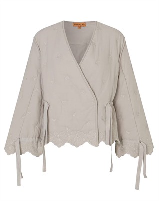 Gathered Tie Jakke - Wild Quilted Flowers